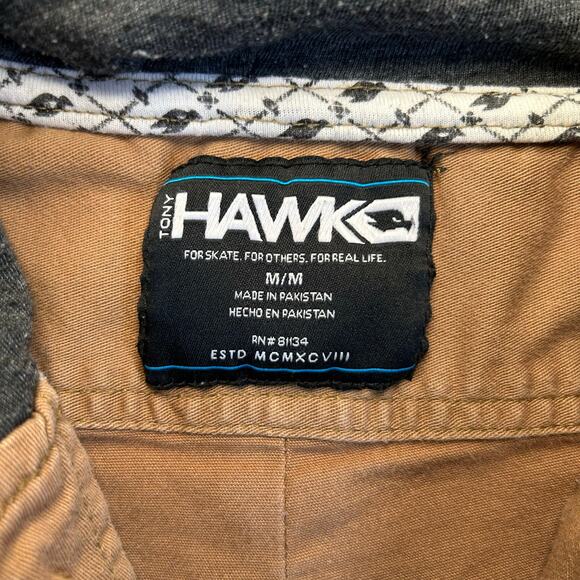 Tony Hawk For Skate Hooded Full Zip Jacket Size M Tan - Picture 4 of 8